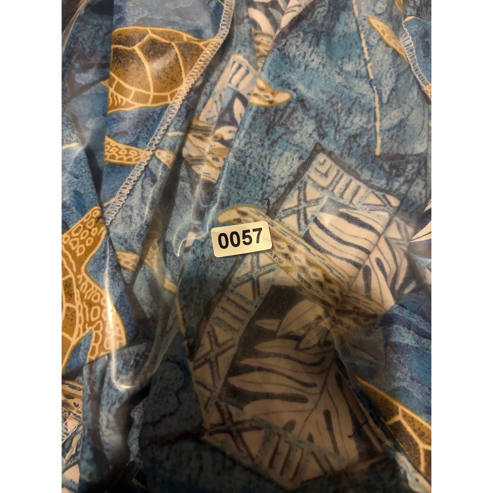 Kalena Fashions Hawaii Button Up Shirt Mens Large Blue Sea Turtle Aloha SKU 57 - Picture 5 of 5